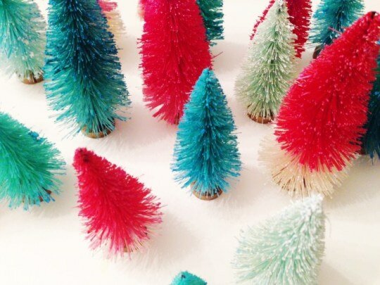 DIY colorful bottle brush trees | Holiday DIY | Oh Lovely Day