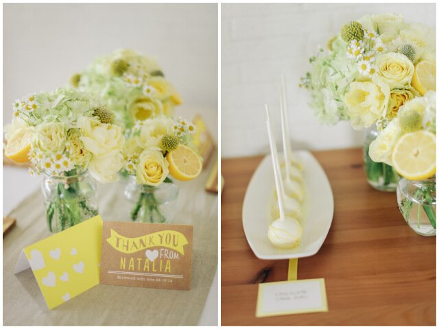 Lemon Yellow Bridal Shower Inspiration | Simply Peachy & Isa Photography