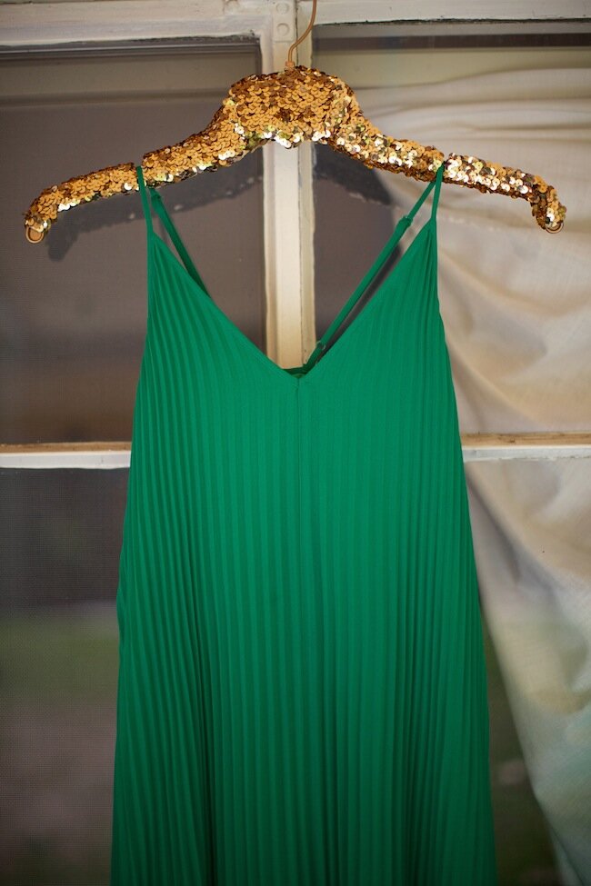 DIY Gold Sequin Hanger from Oh Lovely Day | photo by Amy Stone Photography