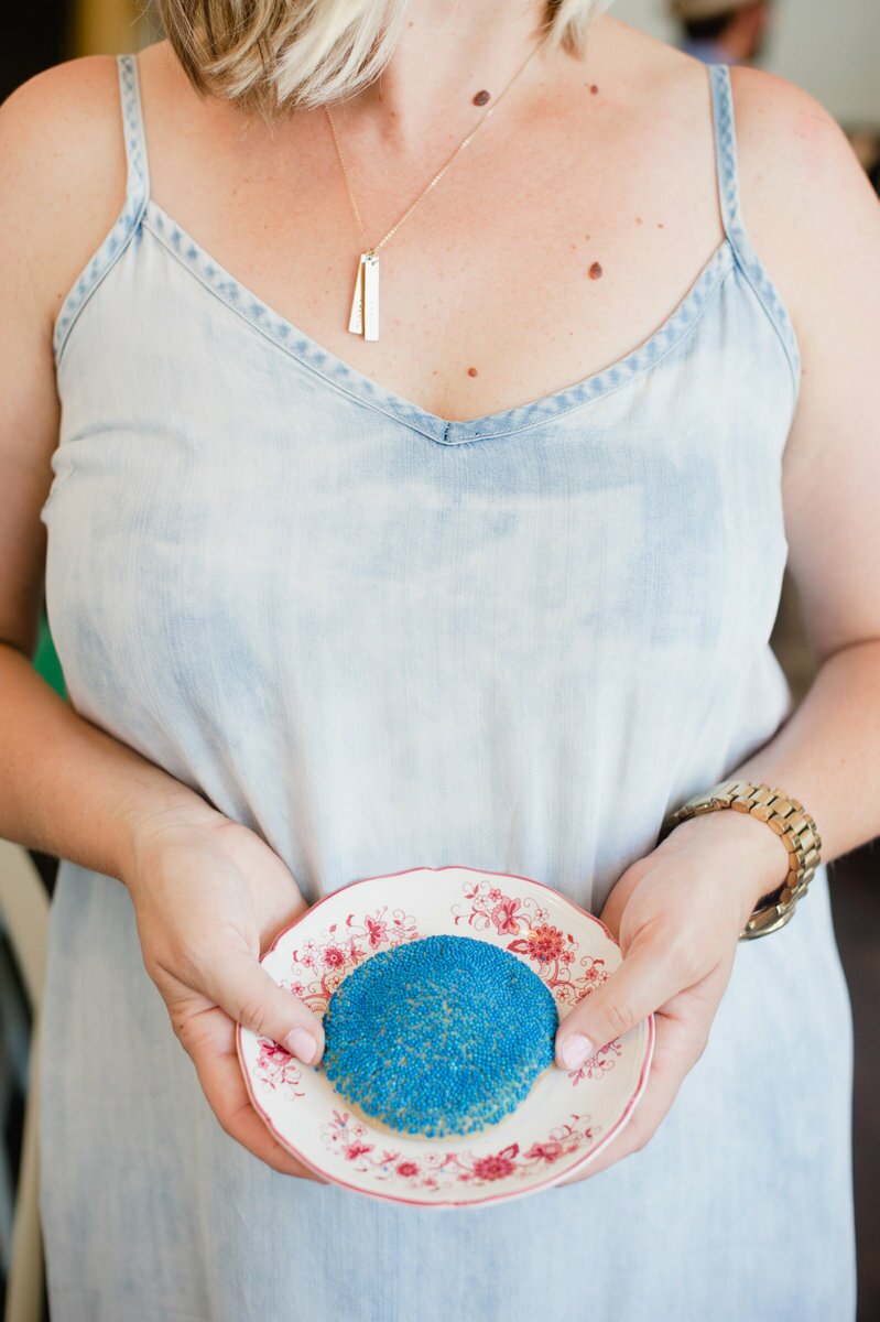 Oh Lovely Day gender reveal at Milk Jar Cookies | photos by Hazelnut Photography & Film by SparkStory