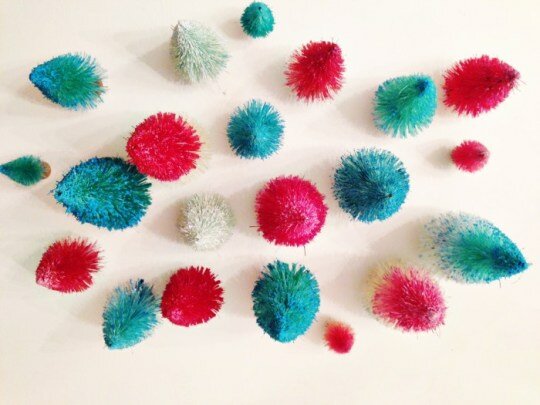 DIY colorful bottle brush trees | Holiday DIY | Oh Lovely Day